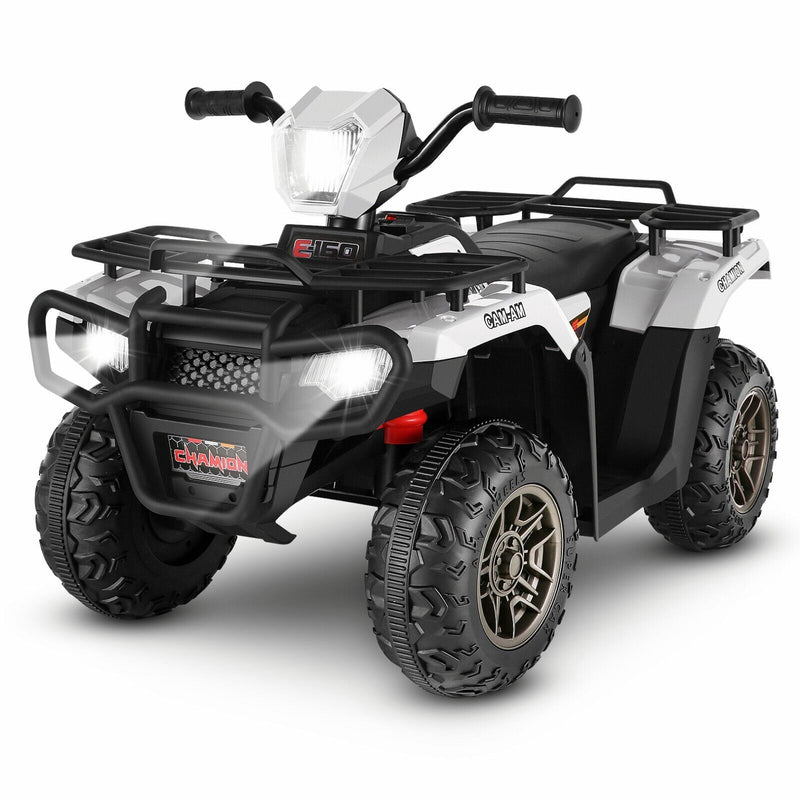 Electric 4-Wheeler ATV Quad Ride-On Car for Kids with LED Lights and MP3 Player - Perfect Gift for Boys and Girls (12V)