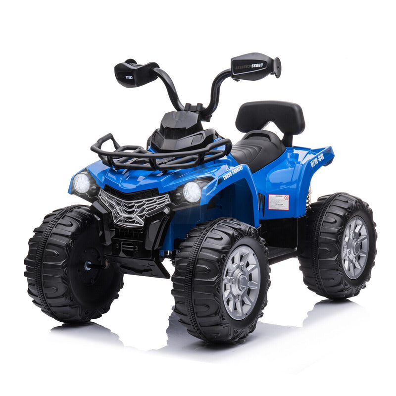 Electric 12V ATV Quad for Kids with LED Lights, Music, and USB
