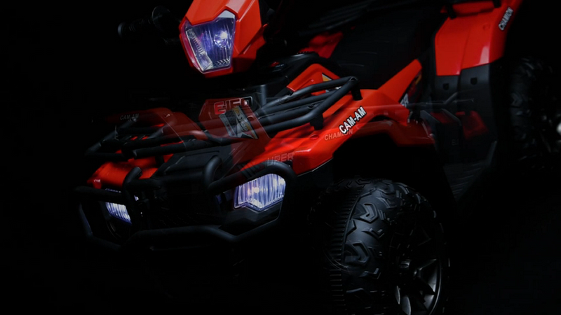 Electric Quad ATV for Kids with LED Lights and 12V Battery Power