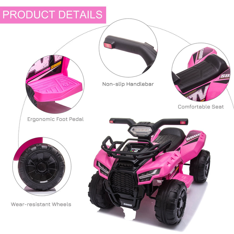 Electric 4 Wheeler ATV Ride-On Toy for Toddlers (Ages 1-3) - Powered by 6V Battery