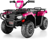 Electric 4-Wheeler Quad Car for Kids with MP3 & USB - 12V Battery Powered