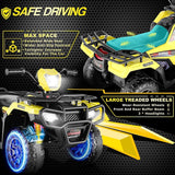 Electric 4-Wheeler Quad Car for Kids with MP3 & USB - 12V Battery Powered