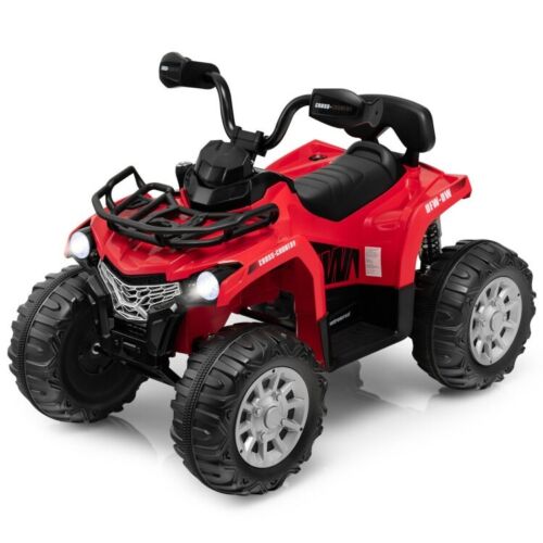 Electric 4-Wheeler Quad Car for Kids with MP3 and Headlights - Red
