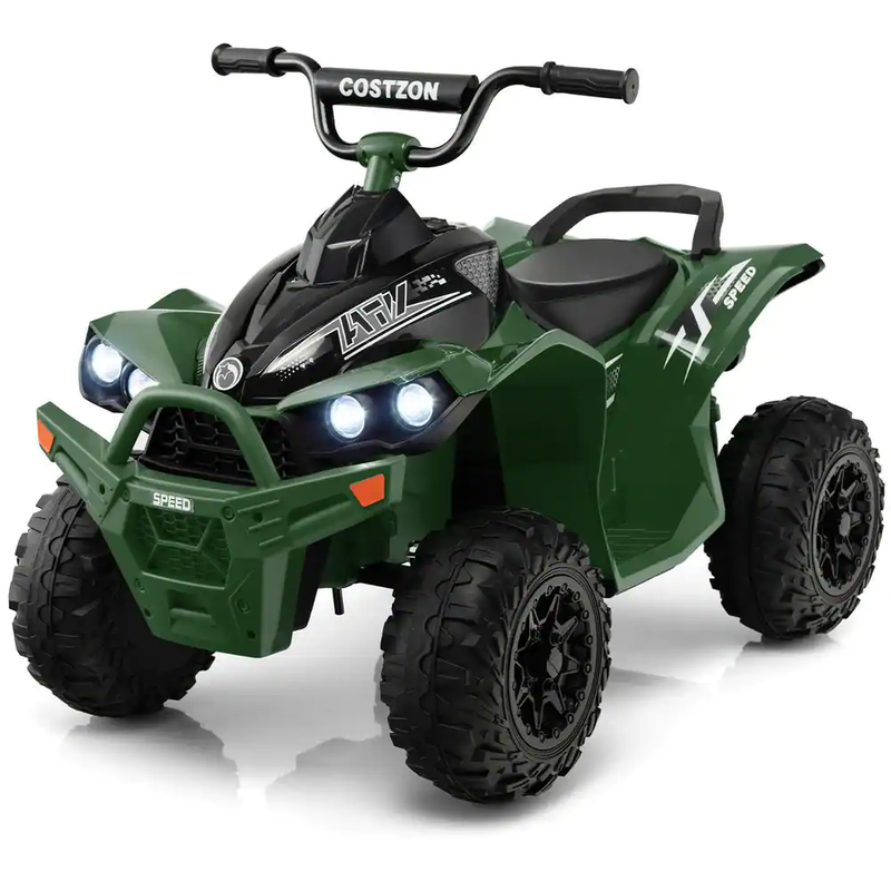 Electric 4 Wheeler Quad Car for Kids with MP3 Player and Lights - 12V Battery Powered ATV Ride-On