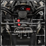 Electric 4-Wheeler Quad for Kids with 2 Speeds, Mp3 Player, and Headlights - Black