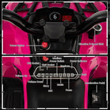Electric 4-Wheeler Ride On ATV Quad for Kids with MP3 and Headlight in Pink