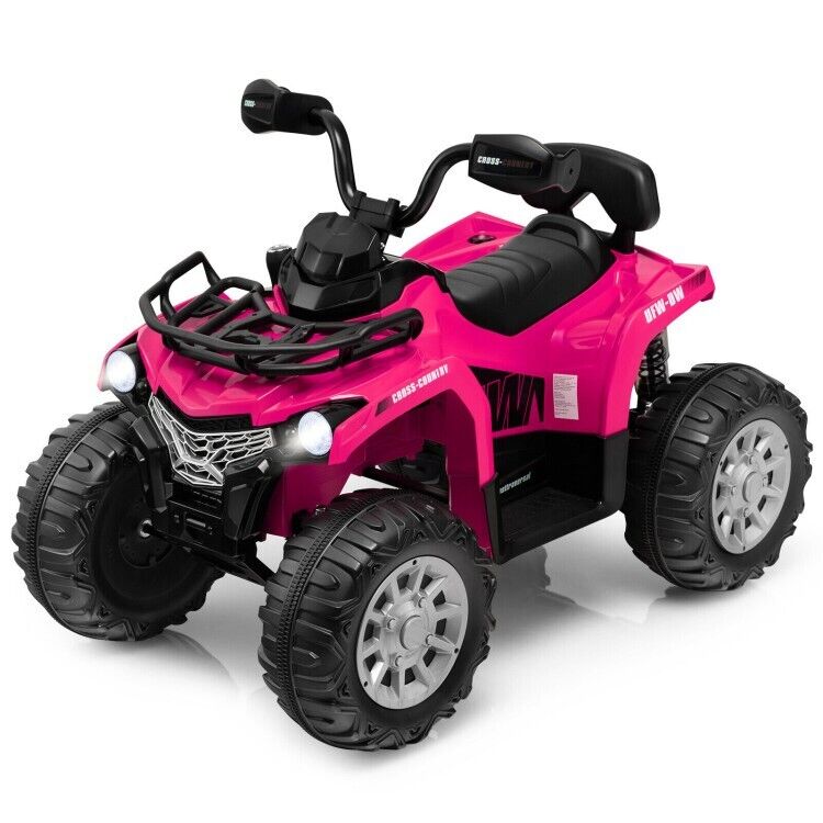 Electric 4-Wheeler Ride On ATV Quad for Kids with MP3 and Headlight in Pink