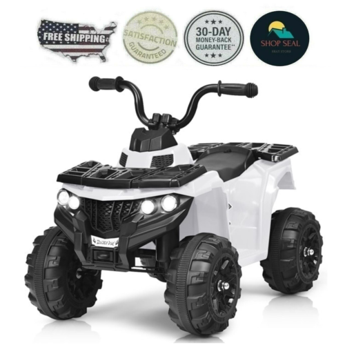 Electric 6V ATV Quad for Kids with Lights - Rechargeable Battery Quadricycle Gift