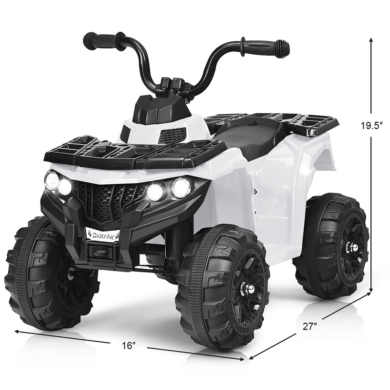 Electric 6V ATV Quad for Kids with Lights - Rechargeable Battery Quadricycle Gift