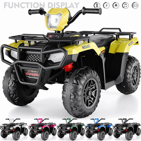 Electric 4-Wheeler ATV Car for Kids with LED Lights, USB MP3, and Realistic Design