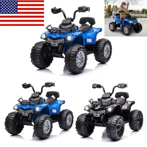 Electric ATV 4-Wheeler Quad Car Toy for Kids - 12V, 2 Speeds, Headlights, MP3 Compatible