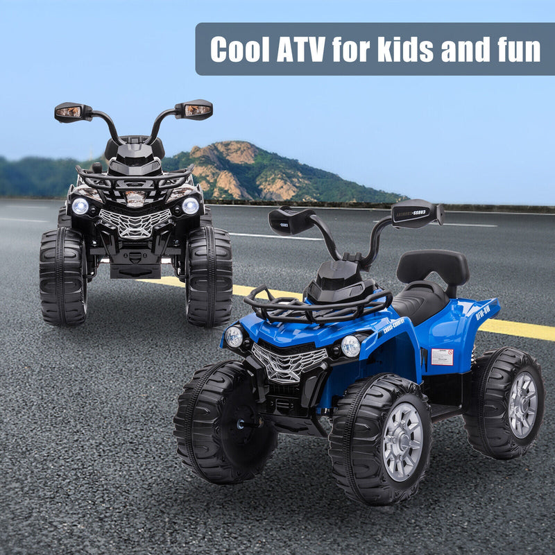 Electric Quad Ride-On Car for Kids with MP3 Player - 12V Battery Powered 4-Wheeler Truck