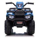 Electric ATV 4-Wheeler Quad Car Toy for Kids with MP3 Player - Blue