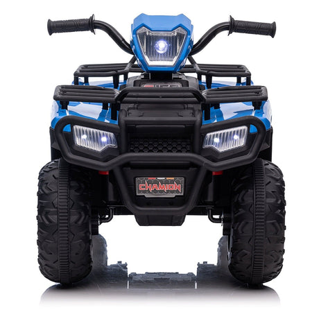 Electric ATV 4-Wheeler Quad Car Toy for Kids with MP3 Player - Blue