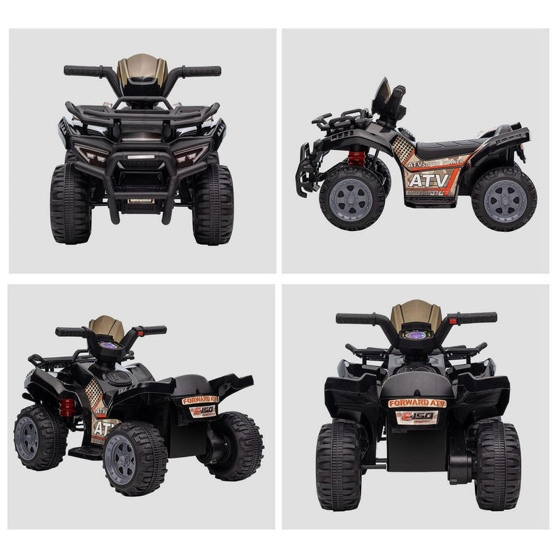 Electric ATV for Kids: 1-Seater Black Ride-On Toy, 6V, 2 MPH, Ages 2-4 Years