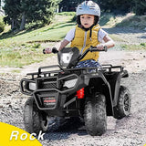 Electric ATV Quad Ride-On Car for Kids with LED Lights and USB/AUX Port