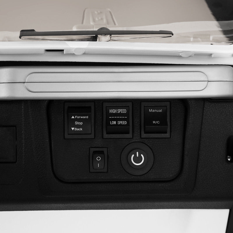 Electric Battery Kids Ride-On Car Truck with LED Lights, MP3 Player, and Remote Control - White