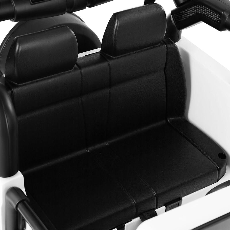 Electric Battery Kids Ride-On Car Truck with LED Lights, MP3 Player, and Remote Control - White