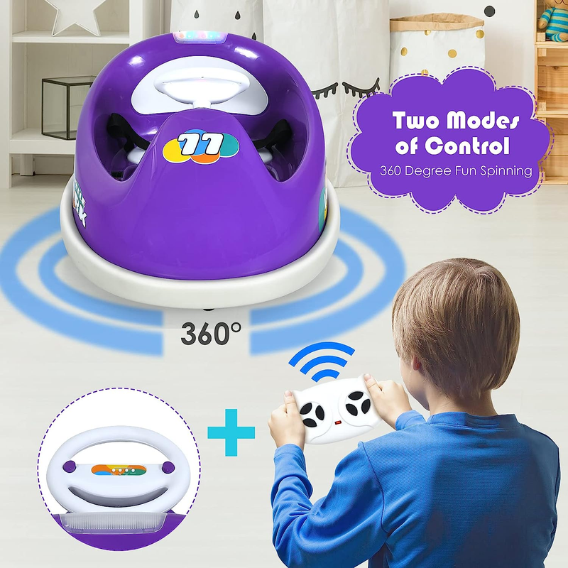 Electric Bumper Car for Kids with 2 Driving Modes and 360 Degree Rotation
