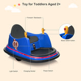 Electric Bumper Car for Kids with Lights, Music, and Parental Control - Pink/Blue