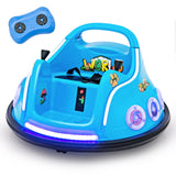 Electric Bumper Car for Kids with Remote Control, LED Lights, and Music