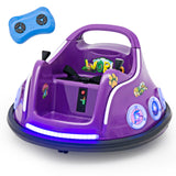 Electric Bumper Car for Kids with Remote Control, LED Lights, and Music