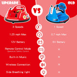 Electric Bumper Car for Kids with Remote Control, LED Lights, and Music