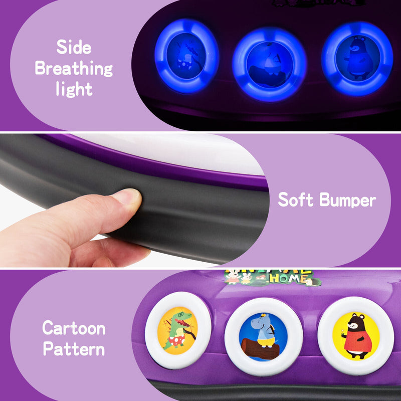 Electric Bumper Car for Kids with Remote Control, LED Lights, and Music - Purple