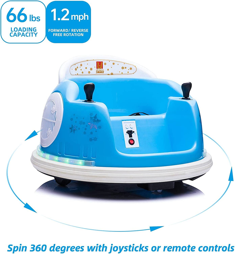 Electric Bumper Car Ride-On Toy for Kids with Remote Control - 6V
