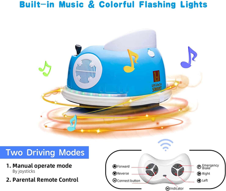 Electric Bumper Car Ride-On Toy for Kids with Remote Control - 6V Vehicle