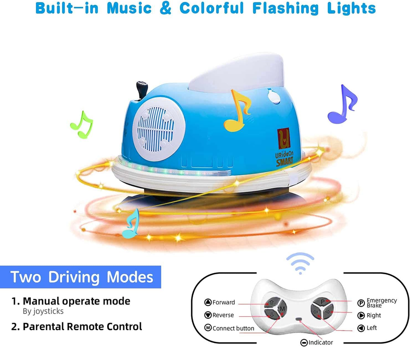 Electric Bumper Car Ride-On Toy for Kids with Remote Control - 6V Vehicle