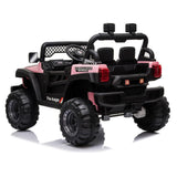 Electric Car with Adjustable Seat Belt and Rechargeable 12V Battery in Pink, with 3 Speed Options