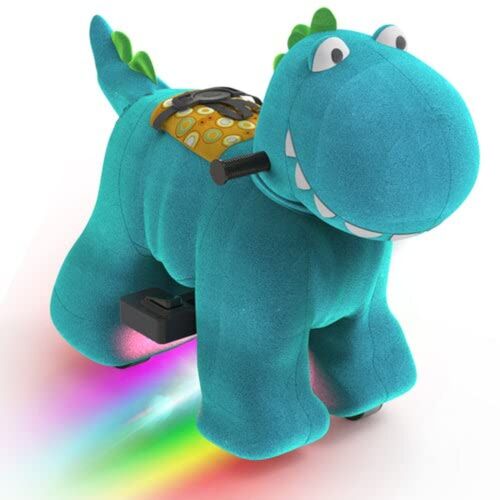 Electric Dinosaur Ride-On Toy with 6V Power and Wheeled Design