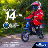 Powerful 24V Electric Dirt Bike for Kids and Teens - Ride On Toy Motorcycle