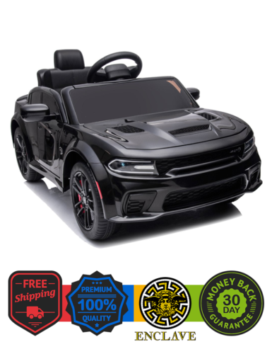 Electric Dodge Charger 12V Ride-On Car with Remote Control for Kids Ages 3-5