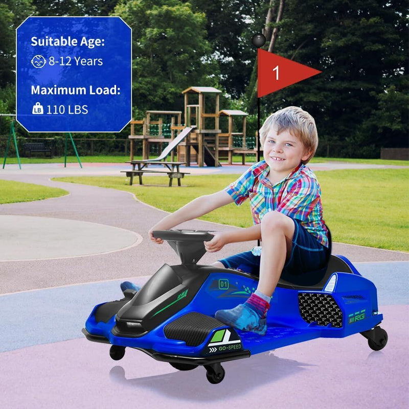 Electric Drift Car for Kids: High-Speed Ride-On Cart with 24V Power