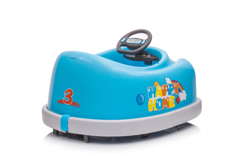 Electric Dual Drive Bumper Car with Rocking Horse Music and Pushrod Plate - 12v Ride On