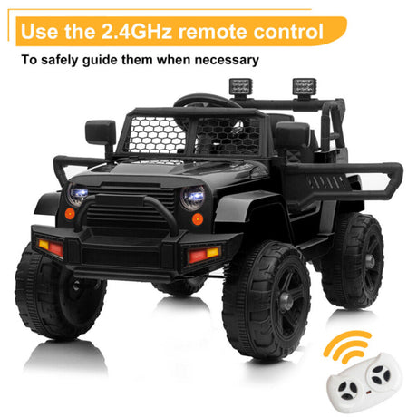 Electric Dual Drive Kids Ride On Car with Remote Control and LED Lights - 12V MP3 Player Included