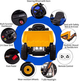 12V Battery-Powered Kids Excavator Ride-On Toy with Music and Headlights - Perfect Xmas Gift!