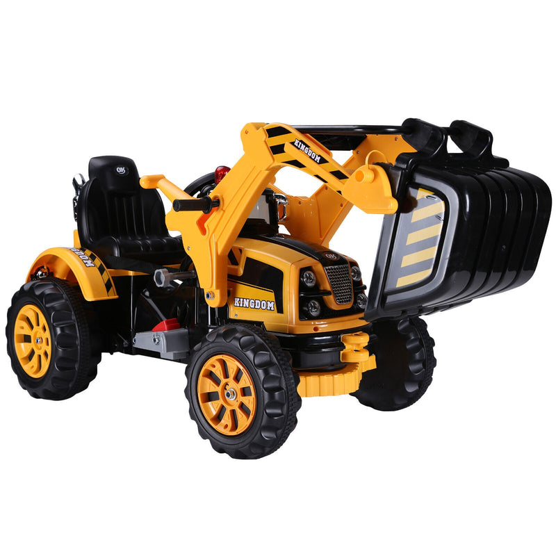 Electric Excavator Digger Ride-On Toy for Kids - 6V Battery Powered Outdoor Play Vehicle