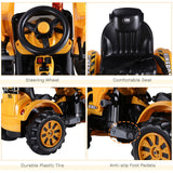 Electric Excavator Digger Ride-On Toy for Kids - 6V Battery Powered Outdoor Play Vehicle