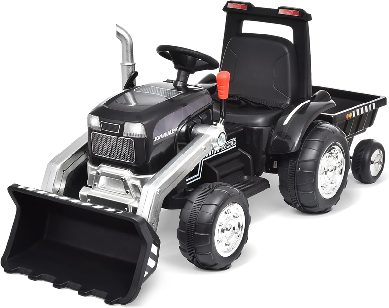 Electric Excavator Tractor Ride-On Car for Kids - 12V Battery Powered Motorized Vehicle