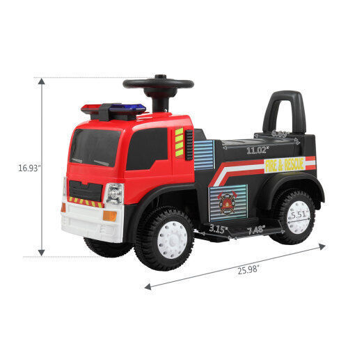 Electric Fire Truck Ride-On Toy with Siren for Kids - Perfect for Christmas!