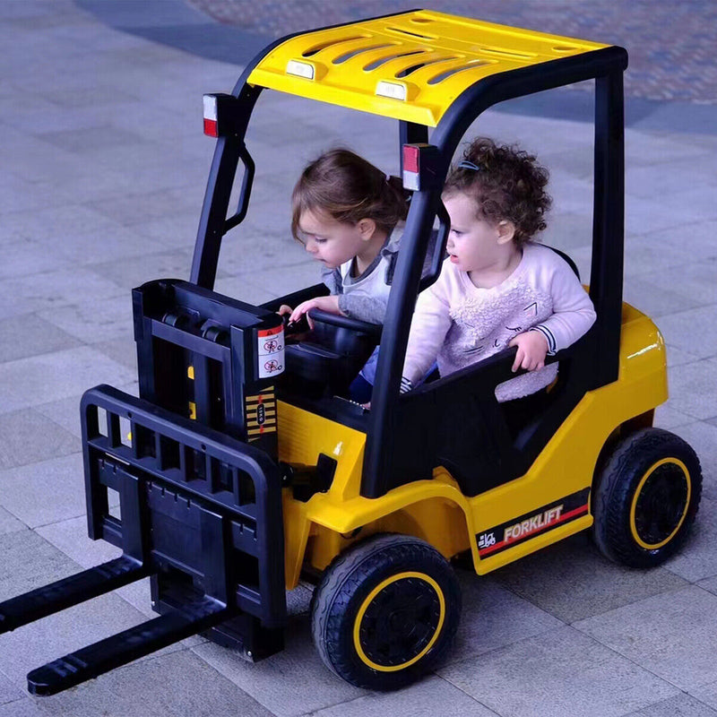 Electric Forklift Toy Car with 3 Speeds, Lifting Rod, and Remote Control for Kids