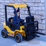 Electric Forklift Toy Car with 3 Speeds, Lifting Rod, and Remote Control for Kids