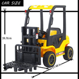 Electric Forklift Toy Car with 3 Speeds, Lifting Rod, and Remote Control for Kids