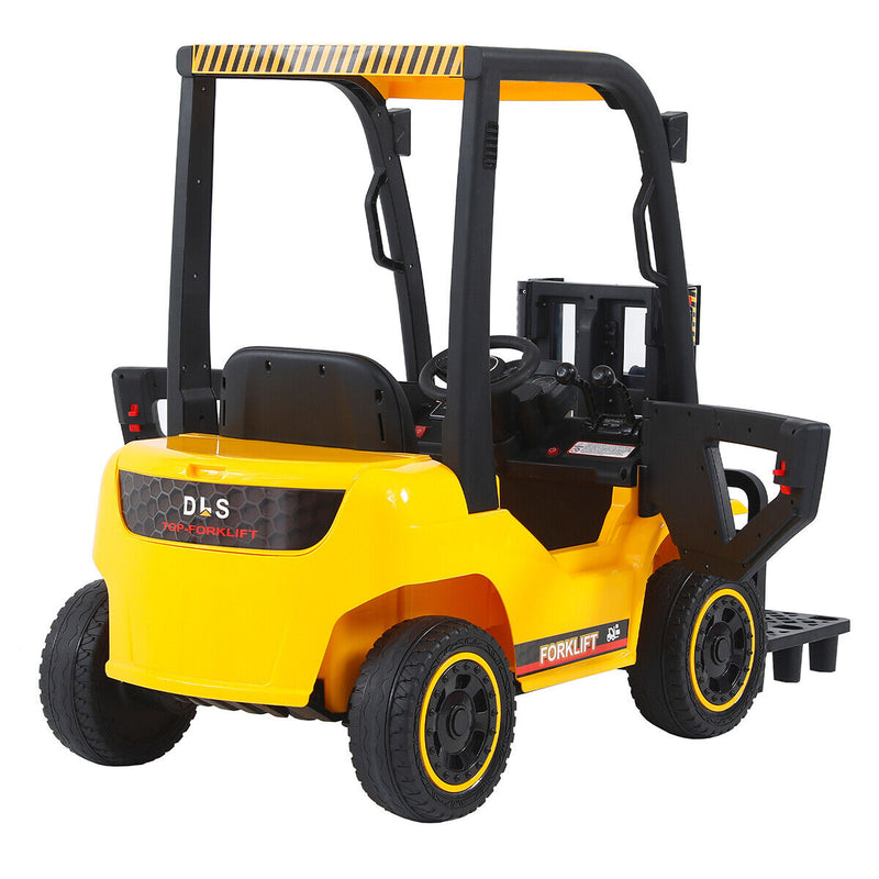 Electric Forklift Toy Car with 3 Speeds, Lifting Rod, and Remote Control for Kids