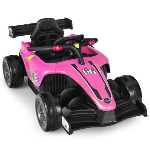 Electric Formula Racing Car for Kids with Remote Control - Pink (12V)
