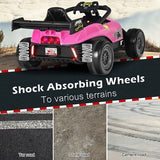 Electric Formula Racing Car for Kids with Remote Control - Pink (12V)
