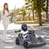 Electric Go Cart for Kids with Remote Control and Safety Belt - Black
